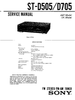 Sony ST-D705 - Service Manual 